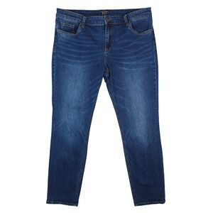 KUT from the Kloth‎ Jeans Womens 14 Blue Slouchy Boyfriend Dark Wash Whiskering